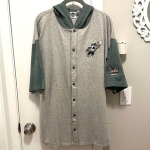 Vintage 1994 Acme Clothing Warner Bros Tasmanian Devil Taz Hood Baseball Shirt L